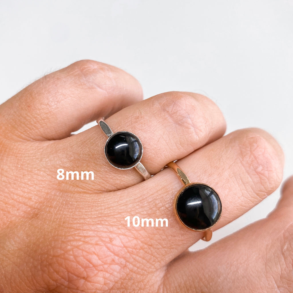 10MM Black Onyx Ring