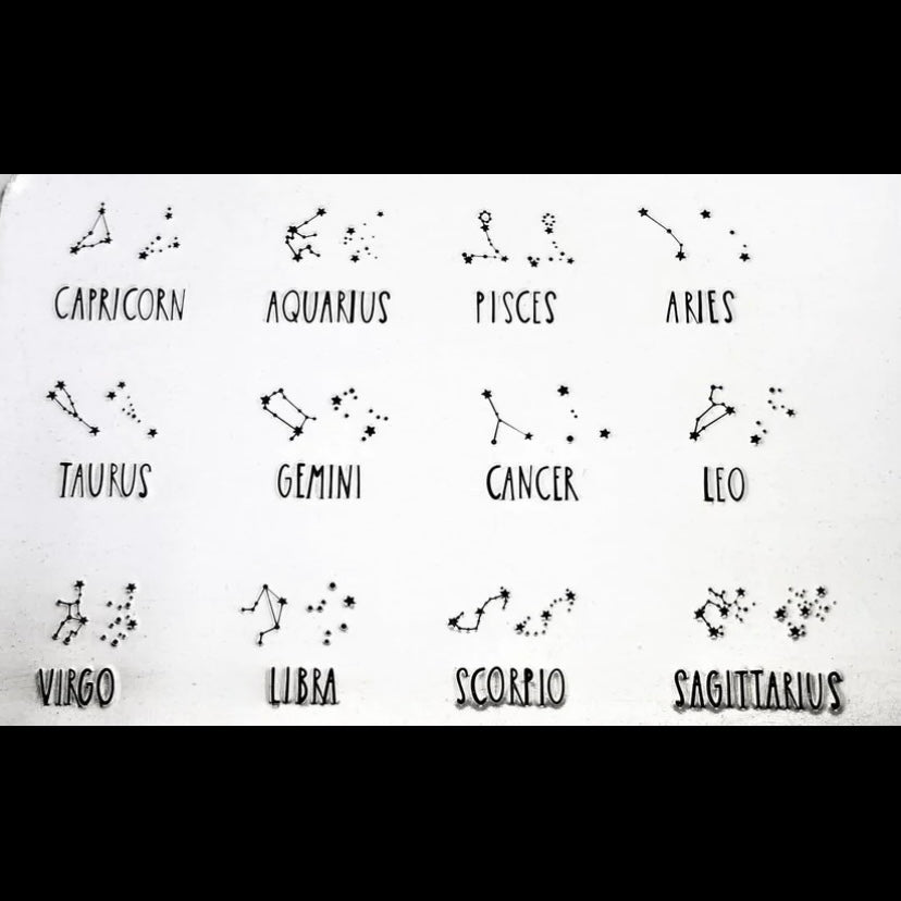 Zodiac Constellation Tag Charm