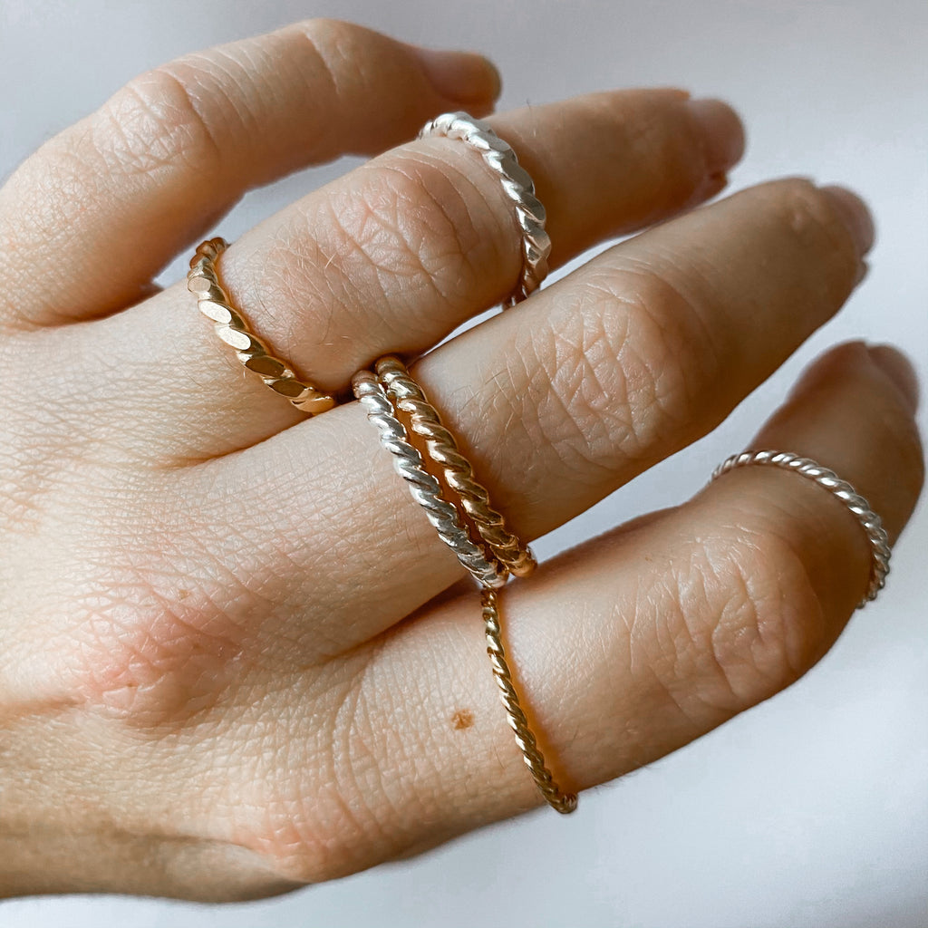 Thick Twisted Stacking Ring