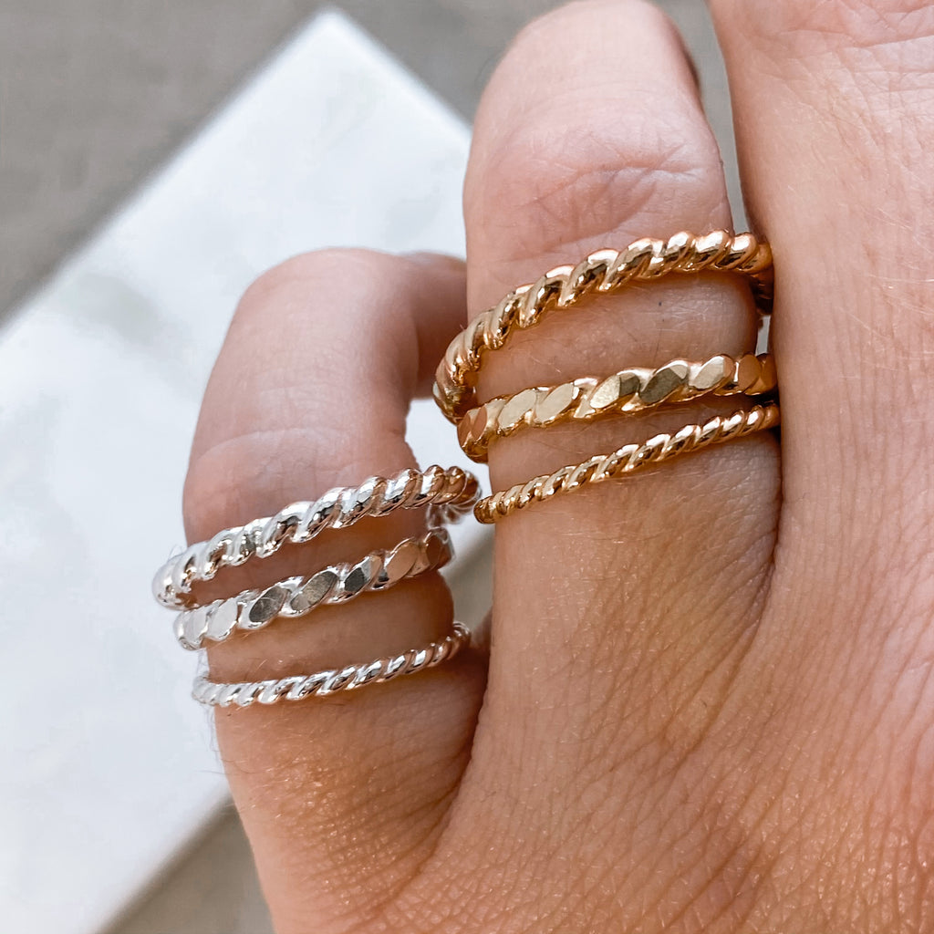 Thick Twisted Stacking Ring