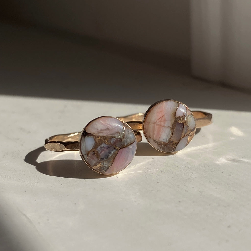 10mm Copper Infused Pink Opal